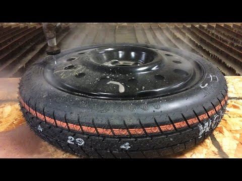 Donut Spare Tire vs 60,000 PSI Waterjet Video