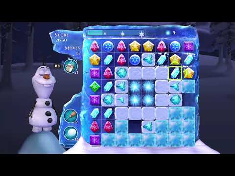 Frozen Free Fall: Snowball Fight Level 187 Walkthrough, No Power Ups
