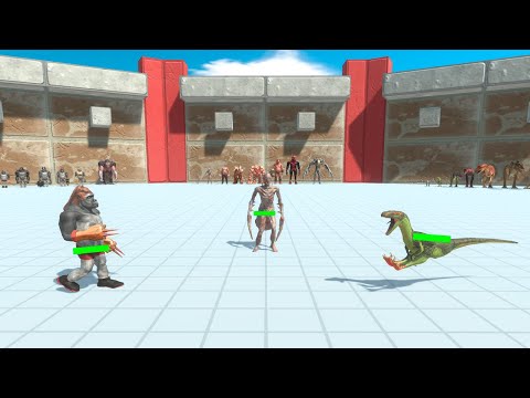 1v1v1 Infernals vs Primates vs Carnivore - Animal Revolt Battle Simulator