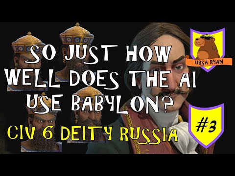 Ursa Ryan VS 4 Babylons (How does the AI handle Babylon?) #3 – Deity Civ 6 (Frontier Pass)