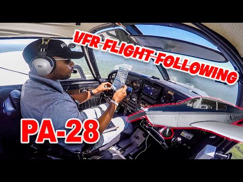FLYING A PIPER CHEROKEE VFR TO AN UNCONTROLLED AIRPORT | VFR FLIGHT FLIGHT FOLLOWING | FLIGHT VLOG