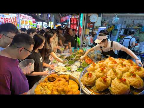 Southern China After Dark: Endless Delicious Street Food, Busy Night Market, Eating Fried Scorpions
