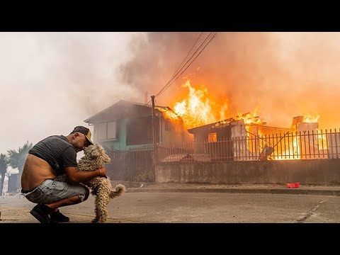 Video Thumbnail: Wildfires in Chile kill at least 19, force 50,000 to evacuate