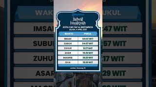 Jadwal Imsakiyah 13 Ramadhan 1444 H Selasa 4 April 2023 untuk Wilayah Fakfak dan Sekitarnya