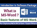 What Is MS Word II Characteristics Of MS Word II Basic Features Of MS Word