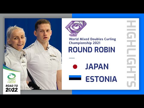Highlights of Japan v Estonia - Round robin - World Mixed Doubles Curling Championship 2021