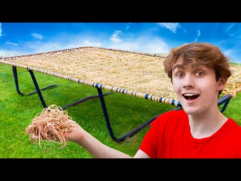 I Built a Trampoline out of Rubber Bands