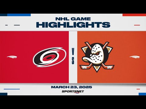NHL Highlights | Hurricanes vs. Ducks - March 23, 2025