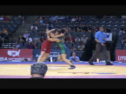Veronica Carlson dec. Amberle Montgomery at 63 kg women's freestyle at 2010 World Team Trials