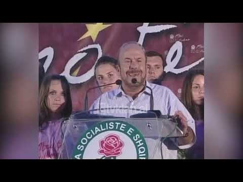 Fatos Nano vijon fushatën elektorale në Qarkun e Elbasanit - (28 Qershor 2005)