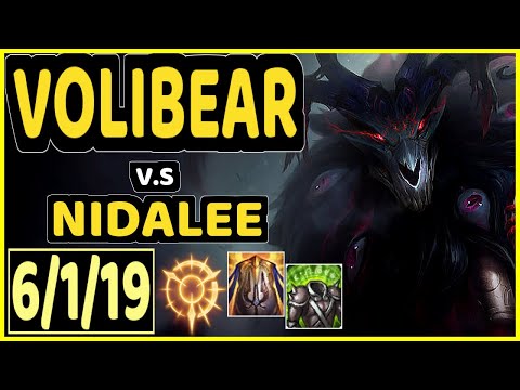 WIGGILY (VOLIBEAR) vs NIDALEE - 6/1/19 KDA JUNGLE CHALLENGER GAMEPLAY - NA