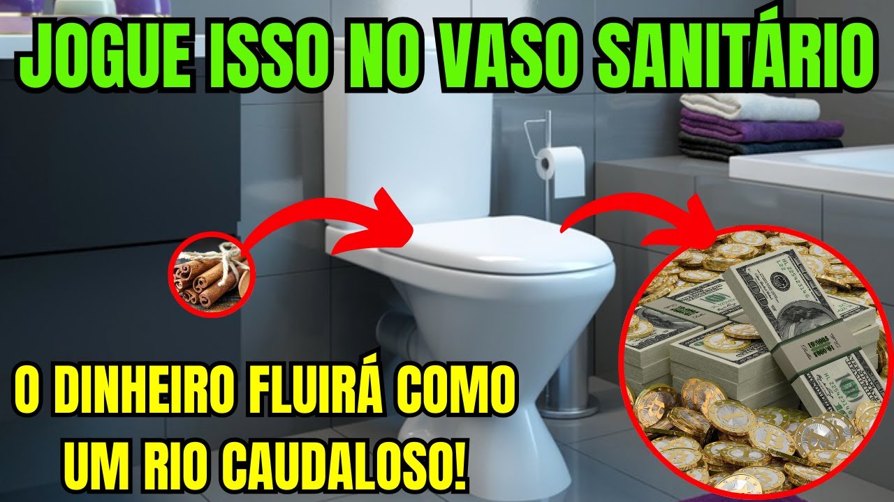SEJA RICO! Se VOCÊ COLOCAR isso no seu VASO SANITÁRIO e diga Adeus Pobreza