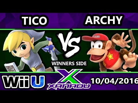 S@X 170 - Tico (Toon Link) Vs. Archy (Diddy, Sheik) SSB4 Tournament - Smash Wii U - Smash 4