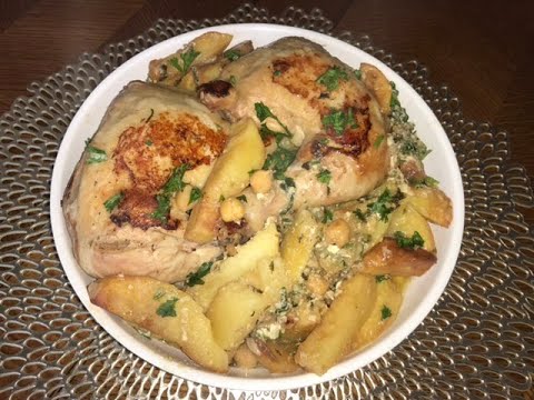 🇩🇿 Chicken with Chickpeas and Fried Potatoes- Kbab