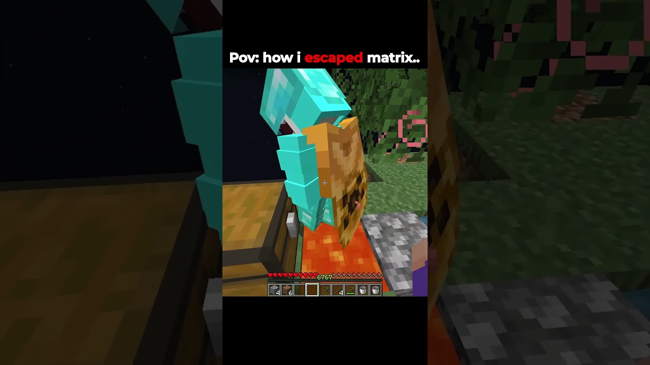 Pov How i escaped matrix #minecraft