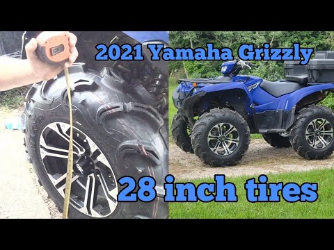 2021 Yamaha Grizzly gets tire upgrades. 28x9x14 maxxis zilla on traxion x-3 wheels