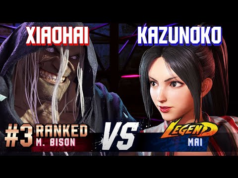 SF6 ▰ XIAOHAI (#3 Ranked M.Bison) vs KAZUNOKO (Mai) ▰ High Level Gameplay