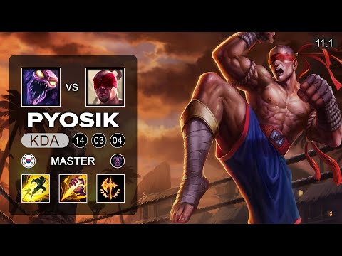 Pyosik Lee Sin Jungle vs Skarner - KR Master Patch 11.1