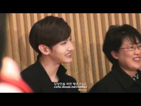 [Fancam] 110118 Changmin at PM Press con SHY BOY