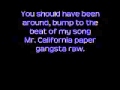 Lady Gaga Paper Gangsta Lyrics on screen 