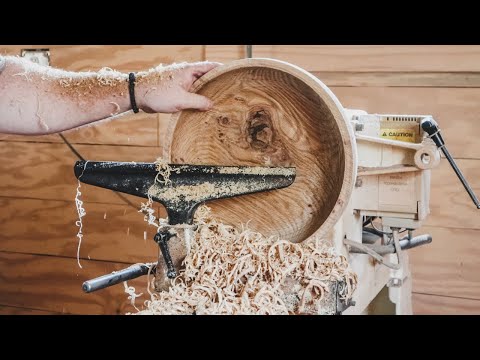 I Turned This Piece of Firewood into a Salad Bowl | Wood Turning