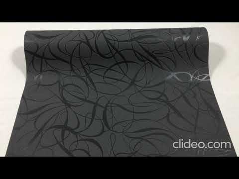 Обои As Creation Black & White 132062 черные абстрактные обои с каллиграфическим узором - фото 5 - id-p720592802