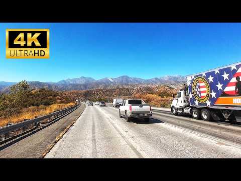 New Las Vegas to Los Angeles Complete Scenic Drive | Nevada to California in 4K