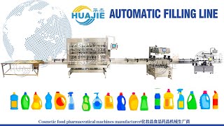 Automatic filling capping labeling machines for shampoo lotion chemical liquid  shower gel detergent
