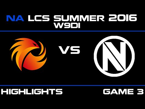 P1 vs NV Game 3 highlights W9D1 NA LCS 2016  Phoenix1 vs Team Envy  - NV vs P1 - LCS LOL