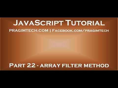 JavaScript array filter method