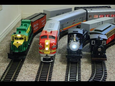 Big model trains running inside my small house