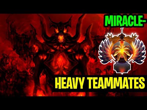Heavy Teammates On The Highest MMR - Miracle- Shadow Fiend - Dota 2