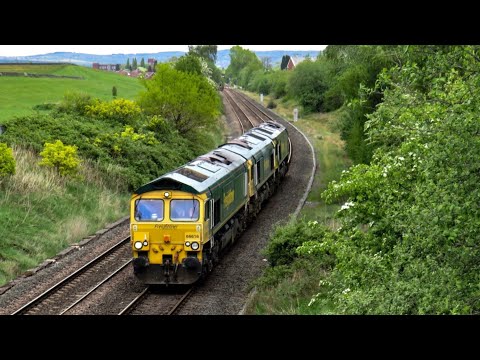 Freightliner Class 66 No's. 66616 & 66620 & 66605 on 0K98 @ Cow Lane on 02.05.20 - HD