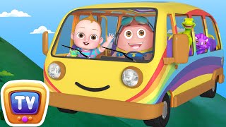 Vehicles Song - Bus|Train|Car - Baby Taku & Jumblikans Dinosaurs - ChuChuTV Toddler Learning Videos