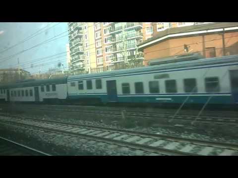 Incrocio con E464 282 Trenord+6 piano ribassato Trenord e XMPR - 15/03/2017