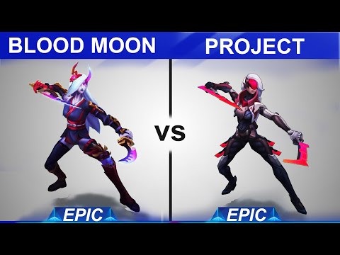 Blood Moon Katarina vs PROJECT: Katarina Skin Comparison | SKingdom - League of Legends