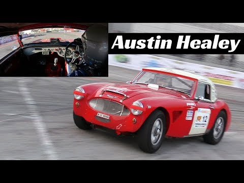 1962 Austin Healey 3000 MKII with Racing/FIA specs - Actions, OnBoard & Pure Sound!