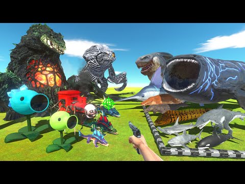 FPS Avatar Rescues Sea Monsters and Fights Kaiju Monsters - Animal Revolt Battle Simulator
