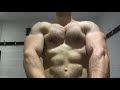 Pumped muscles posing
