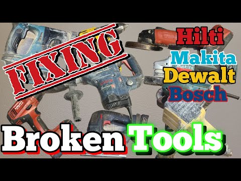 Repairing a whole bunch of broken power tools. Makita, Hilti, Bosch and Dewalt