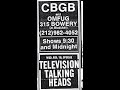 Television, Friction, Live CBGB February 18, 1976, RIP Tom Verlaine