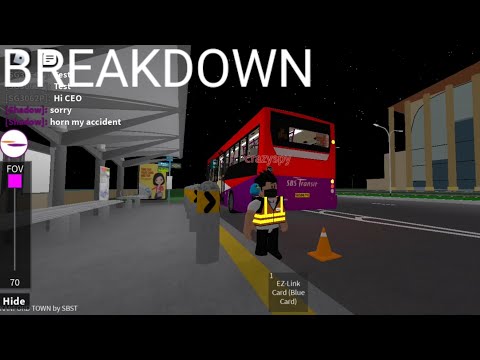 Single deck bus breakdown and stopped at Opp Kanford Museum