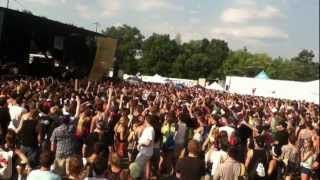 INSANE WALL OF DEATH & MOSH PIT! (Of Mice & Men) (Warped Tour 2012) (Cleveland, Ohio)