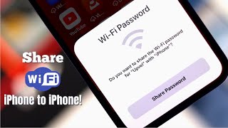 How to Share Wi-Fi Password from iPhone to iPhone!!