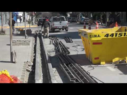 Marcos Juárez: Avance en la obra de adoquinado en zona centro de la ciudad