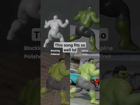 Find the difference in this animation process Pt?? #animation #hulk #funny#marvel #behindthescenes