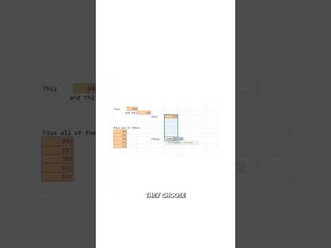 How to Create a SUM in Excel #shorts How to Create a SUM in Excel #shorts