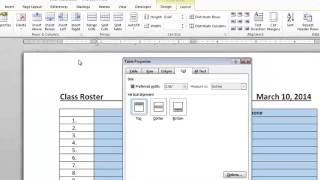 How to Fix a Cell Size in Microsoft Word : Microsoft Word Doc Tips