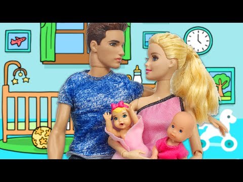 Barbie ve Ailesi Bölüm 124 - ve Bebekler Doğdu - Çizgi film tadında Barbie oyunları