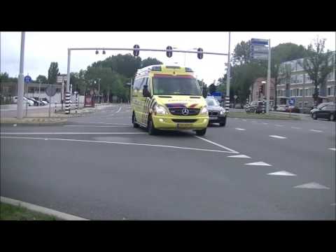 Veel ambulances binnen 1 uur gefilmd bij het Prins Bernardplein Zaandam 01-07